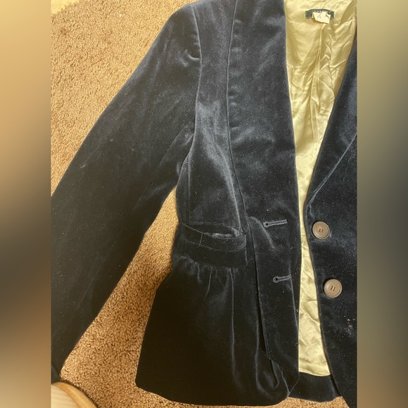 J.Crew Navy Velvet Blazer - Picture 6 of 7